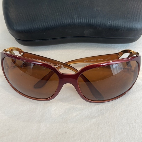 Chanel glasses with gold and burgundy - Picture 6 of 6